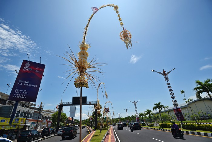 penjor di ktt g20 2022 bali