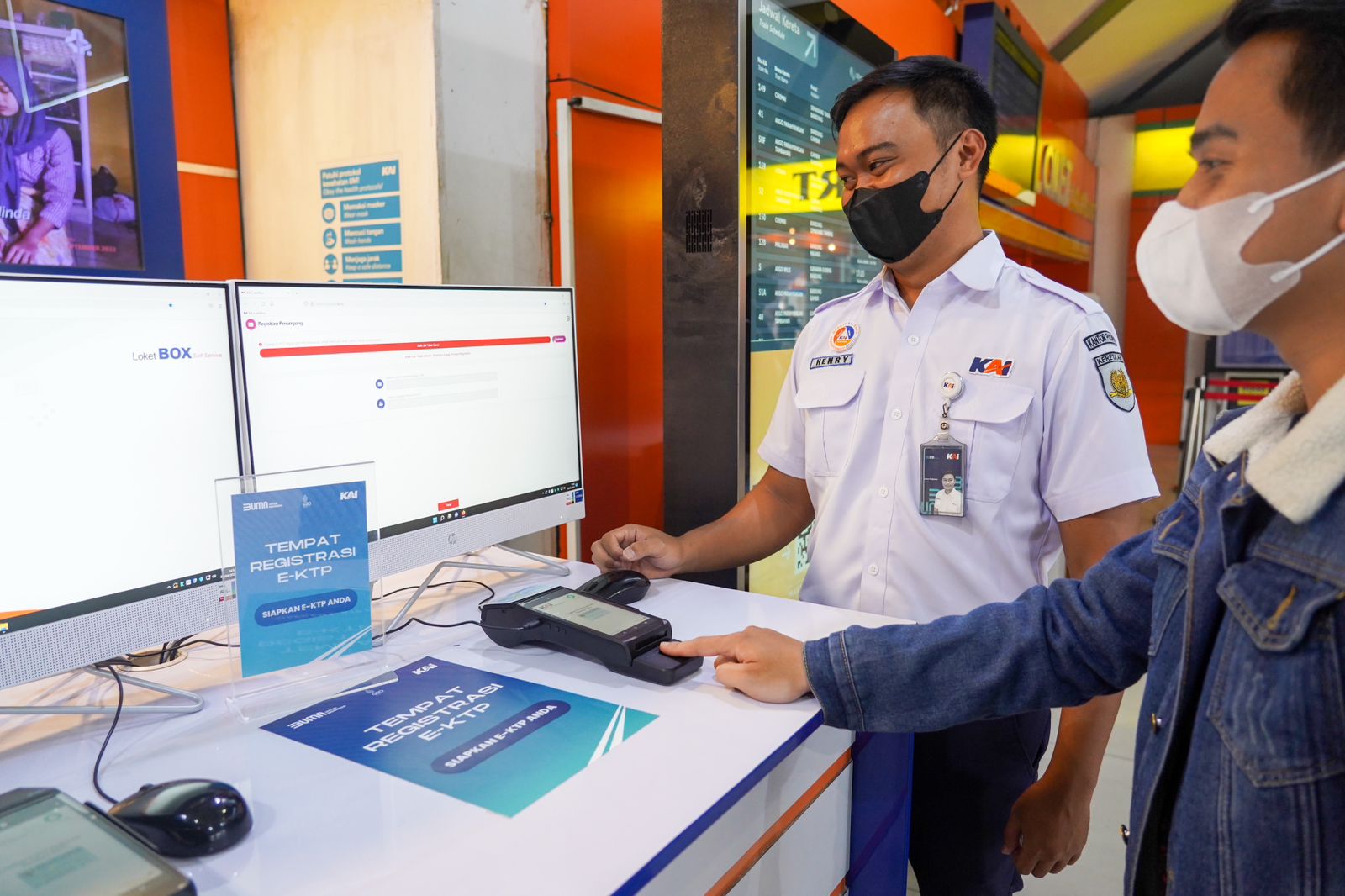 tempat registrasi Face Recognition Boarding Gate