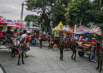 Delman menjadi daya tarik wisatawan kala berkunjung ke Monumen Nasional. (Foto: akamaized.net).