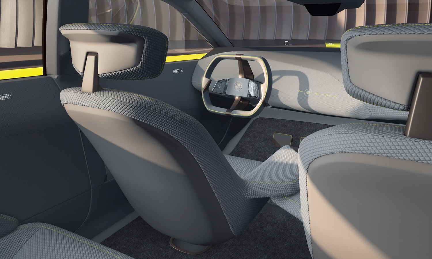 Bagian interior mobil konsep BMW i-Vision Dee. (Gambar: actualidad.com).